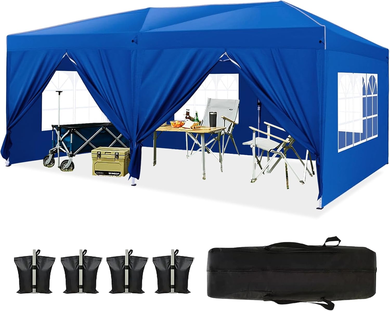 Amazon.com : 10'x20' Pop Up Canopy with Removable Sidewalls, Large ...