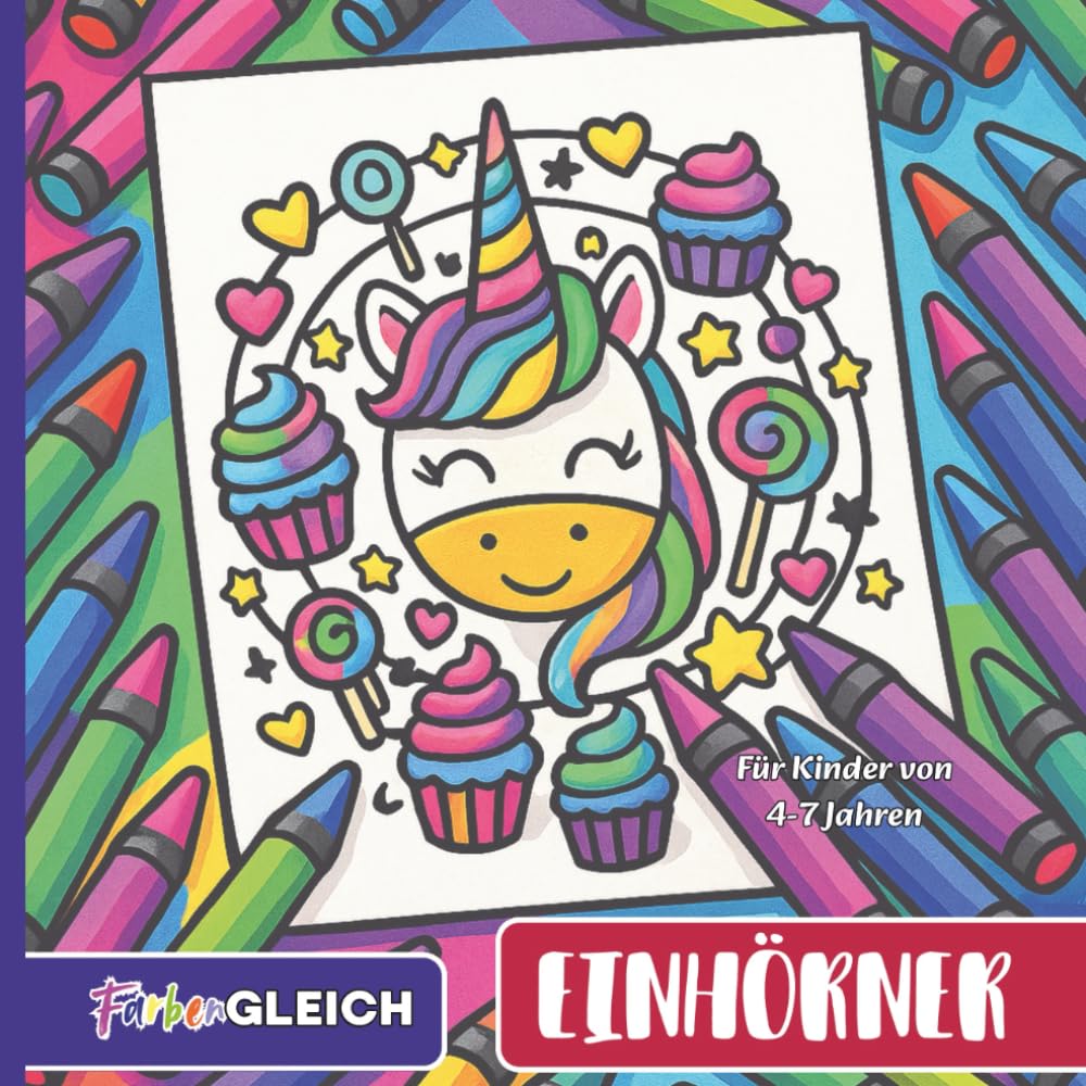 EINHÖRNER | Einhorn-Mandala-Ausmalspaß für Kinder von 4–7 Jahren | 40 Einhörner zum Ausmalen | Einhorn Mandala Malspaß (FarbenGLEICH)