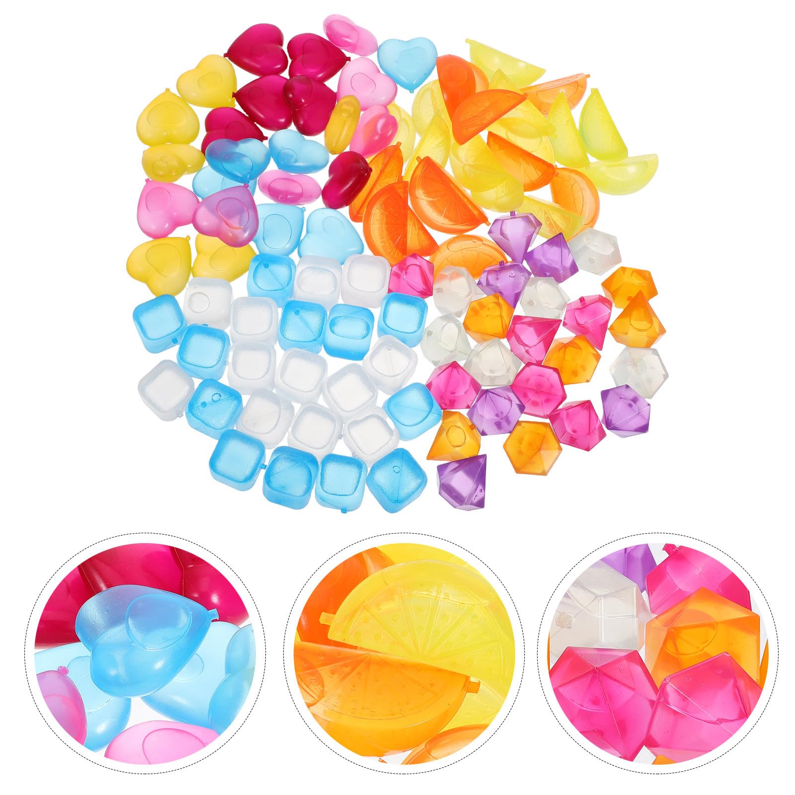 Gadpiparty 96 Glaçons Réutilisables en Plastique Transparent Lot de 96 Pièces pour Boissons Froides et Paquet à Déjeuner Design Solide et Élégant