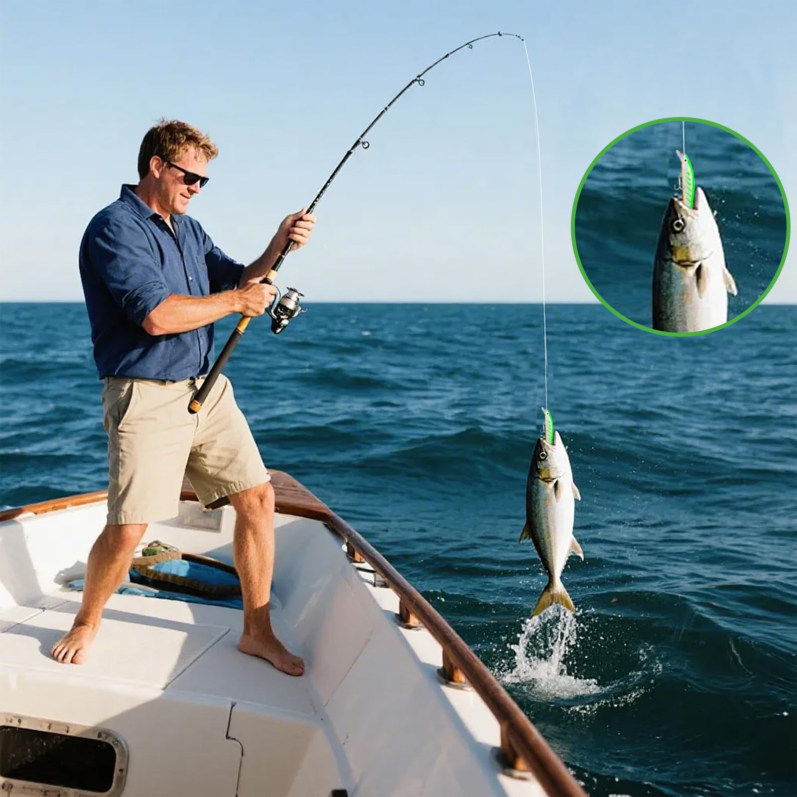 Señuelos Pesca 4 Piezas Spinning 14CM 18,3g para Lucioperca Trucha Agua Dulce Salada