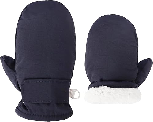 Fynnsure Guantes de nieve con forro polar para niños y niñas, guantes de esquí de invierno para niños y niñas