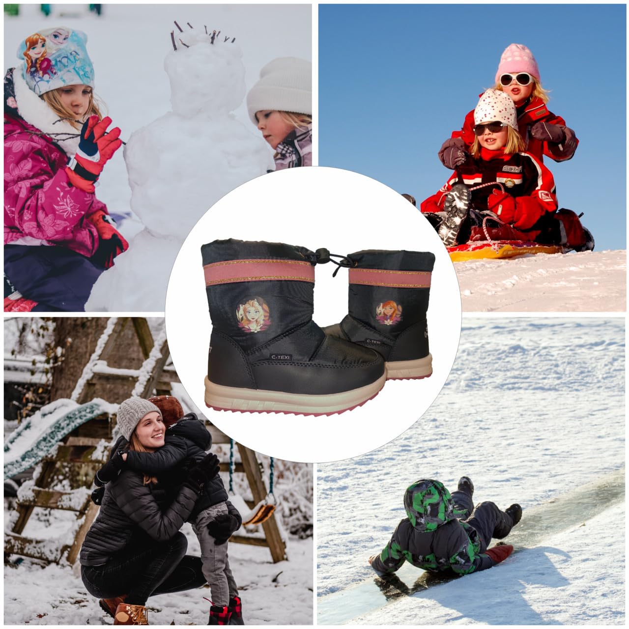 Leomil Frozen Schneestiefel Kinder