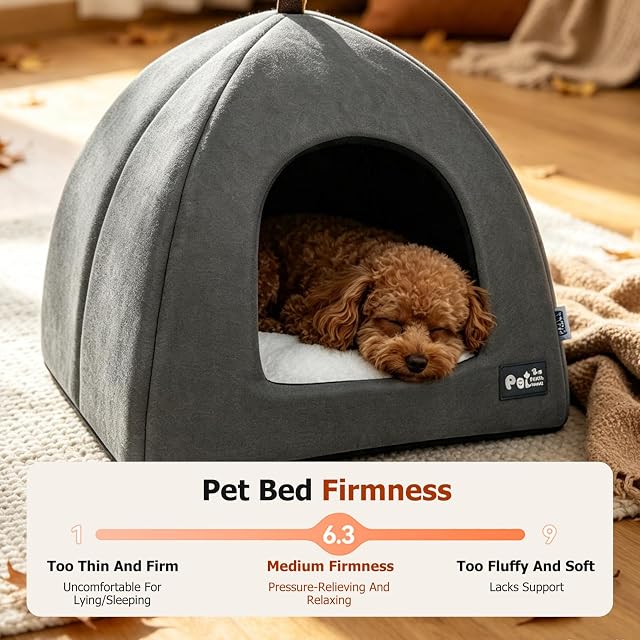 Foto 6 de 6 de PETCUTE Cama Gato Cueva Suave,Casa Gato Carpa para Gatos,Cueva Suave Gato,Suave Felpa Cálida Camas…