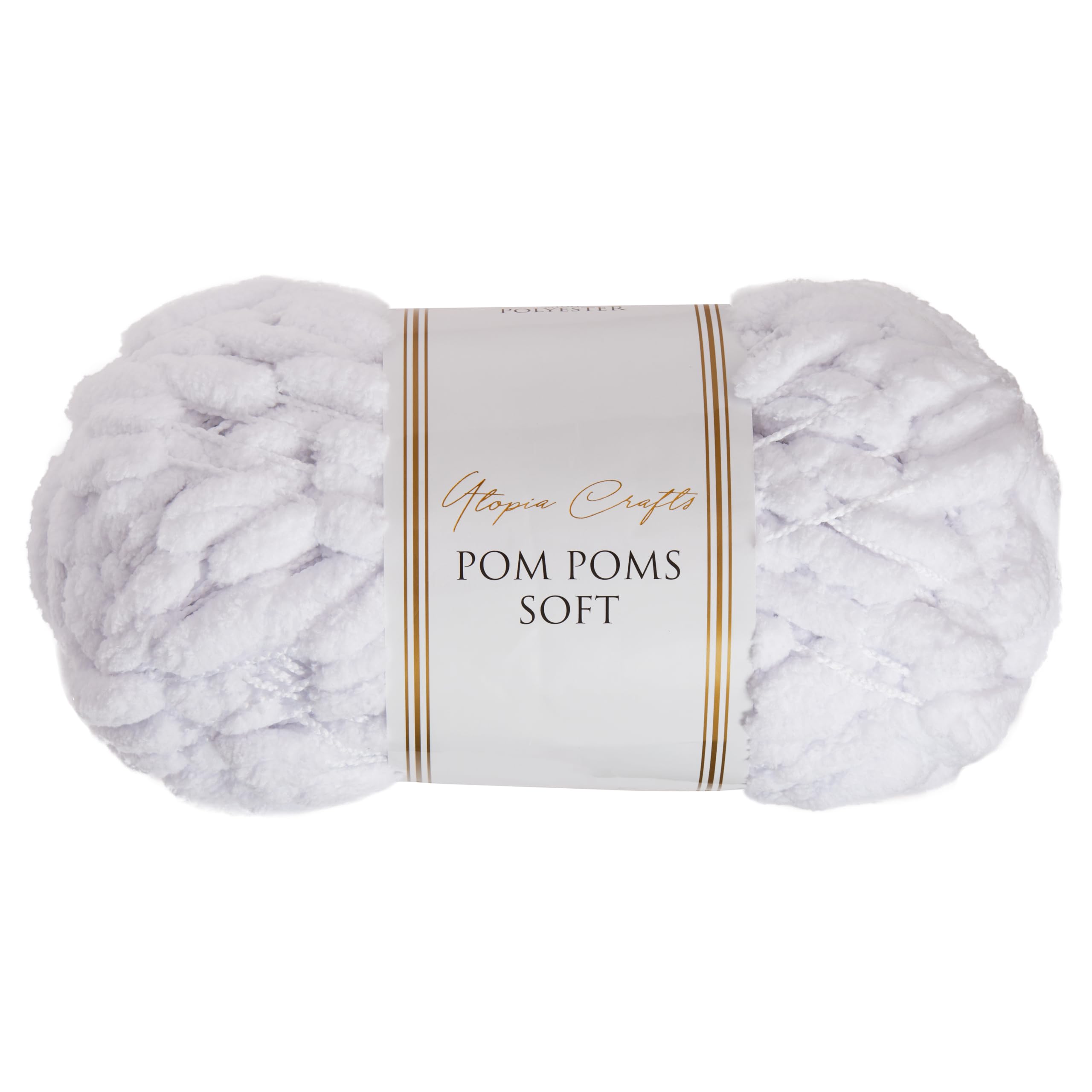 Utopia CraftsPom Pom Soft Yarn 200g (White)