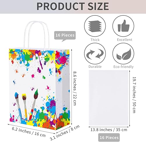 Miniatura 2 de durony 16 bolsas de papel de seda para fiesta de béisbol con asas, bolsas de papel de regalo de béisbol, bolsas de dulces para cumpleaños,
