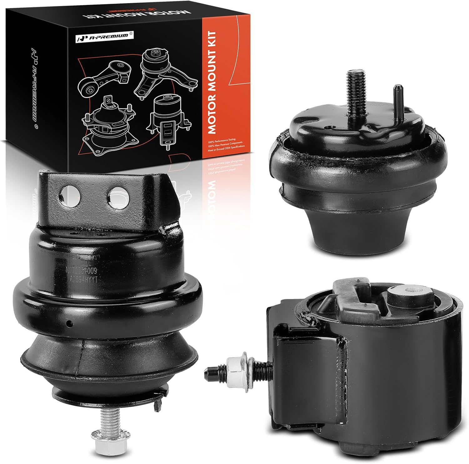 A-Premium 3PCS Engine Motor Mount and Transmission Mount Kit Compatible with Ford Taurus & Mercury Sable, 2000-2005, 3.0L, Automatic Transmission Only