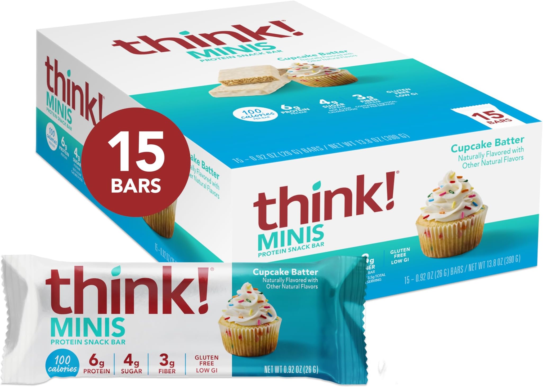 Minis, Cupcake Batter, 15 Count