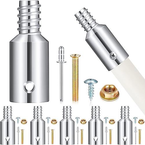 6 piezas de repuesto de punta roscada ultra roscada, kit de reparación de punta roscada, mango de poste, puntas de adaptador de poste de extensión