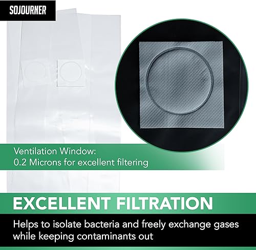 Miniatura 4 de Sojourner Bolsas de cultivo de hongos (paquete de 50)  Bolsas de engorde hongos  6 mil de grosor, bolsas de autoclave con filtro transpirable de 0.2