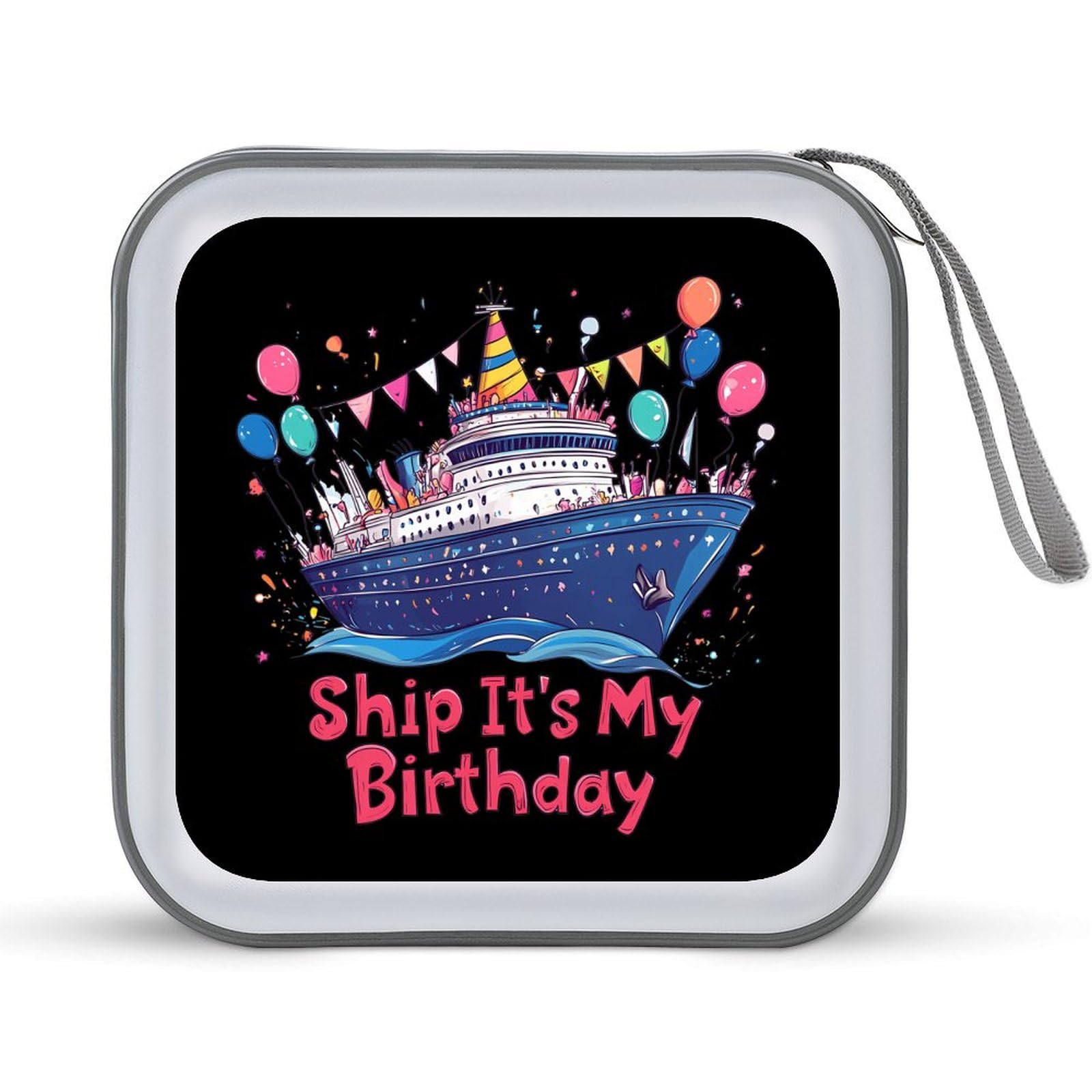 Cruise Ship It's My Birthday CD Case Portable DVD Holder Storage Organizer for Home Travel