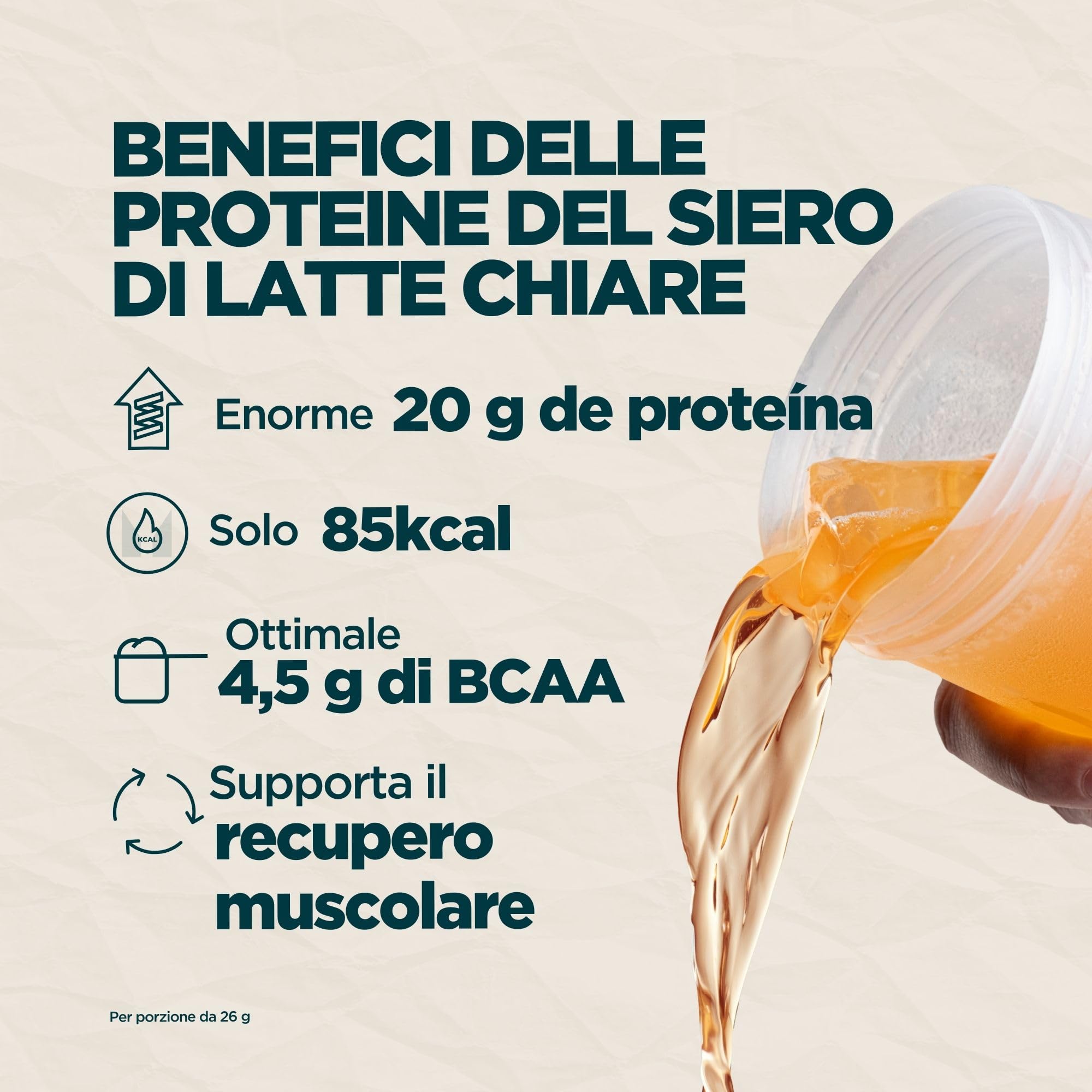 Myprotein Clear Whey Protein | Tè alla pesca | 20 g di proteine | Basso contenuto di zuccheri | 4,5 g di BCAA | Solo 85 kcal | Bevanda proteica rinfrescante per la crescita e il recupero muscolare