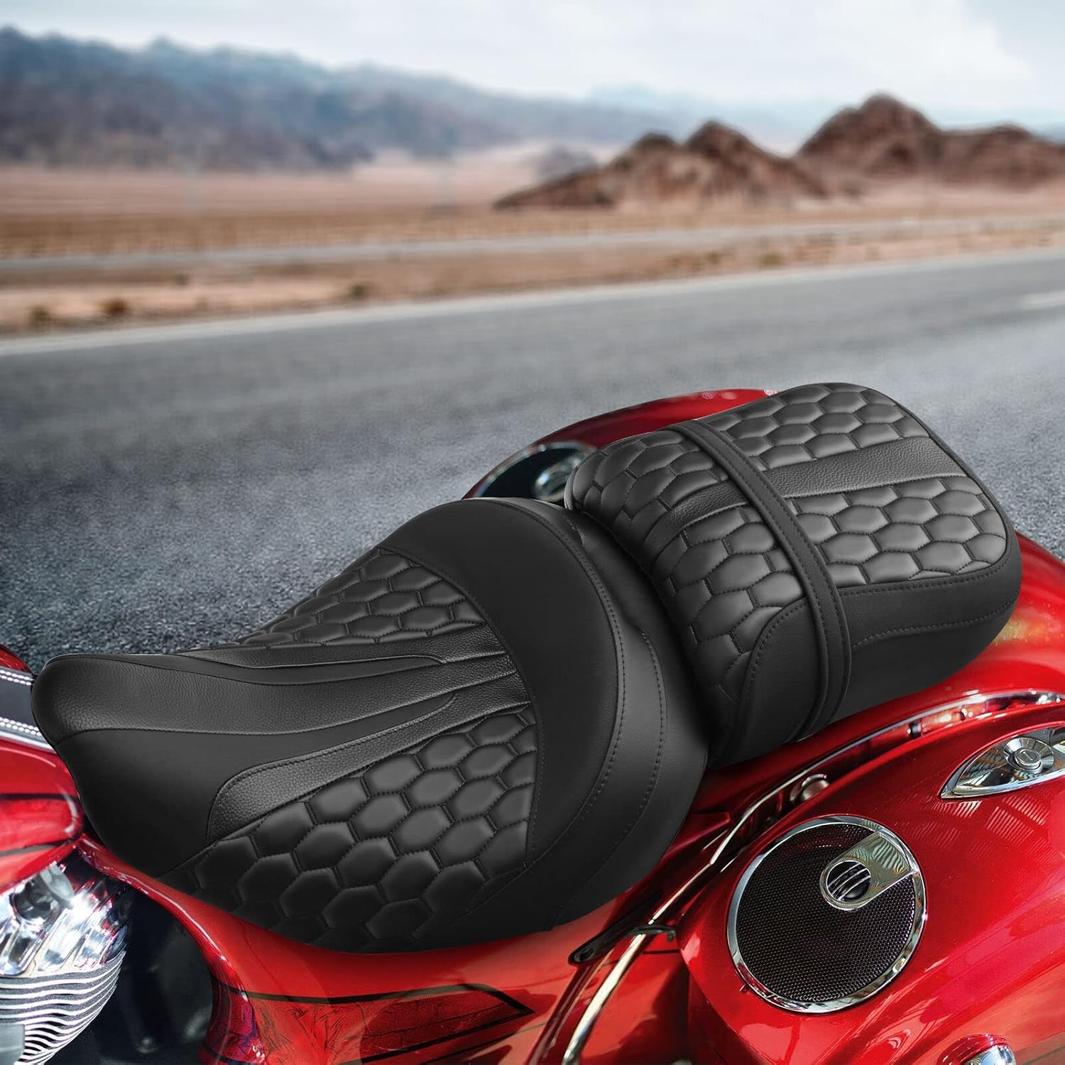 TCMT Driver Passenger Seat Fit For Indian Springfield Dark Horse 2021-2024 Chieftain 2014-2024 Chieftain Dark Horse 2016-2024 Chief Classic Vintage 2014-2018 Roadmaster 2015-2024