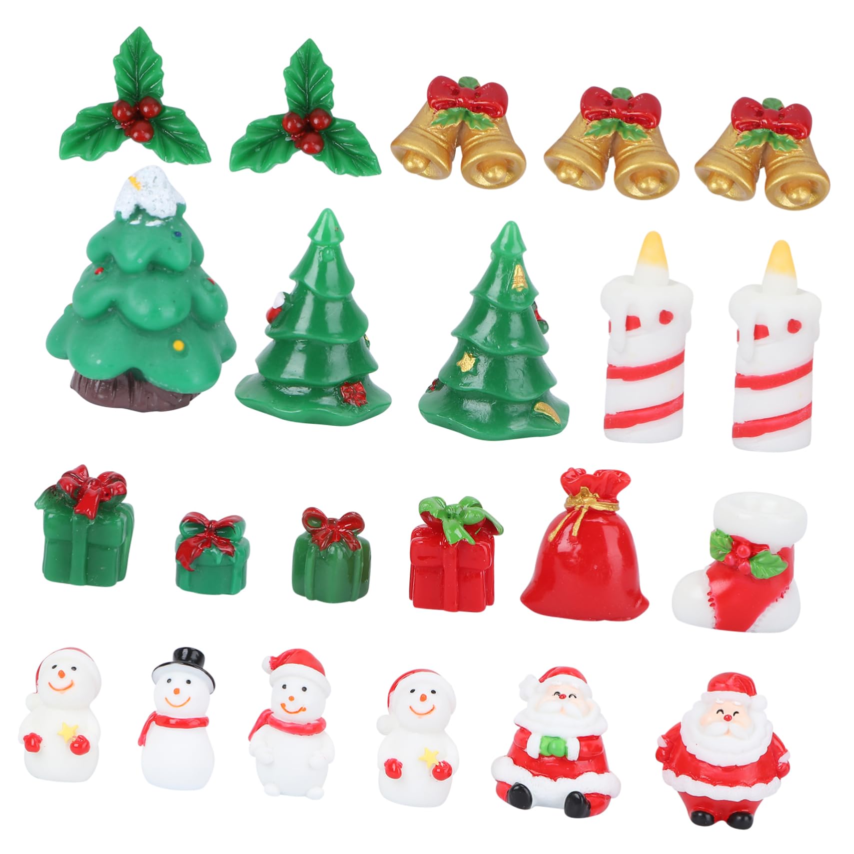 Amosfun 69pezzi Natalizi Miniature Per Decorazioni e Accessori Per Un Natalizio