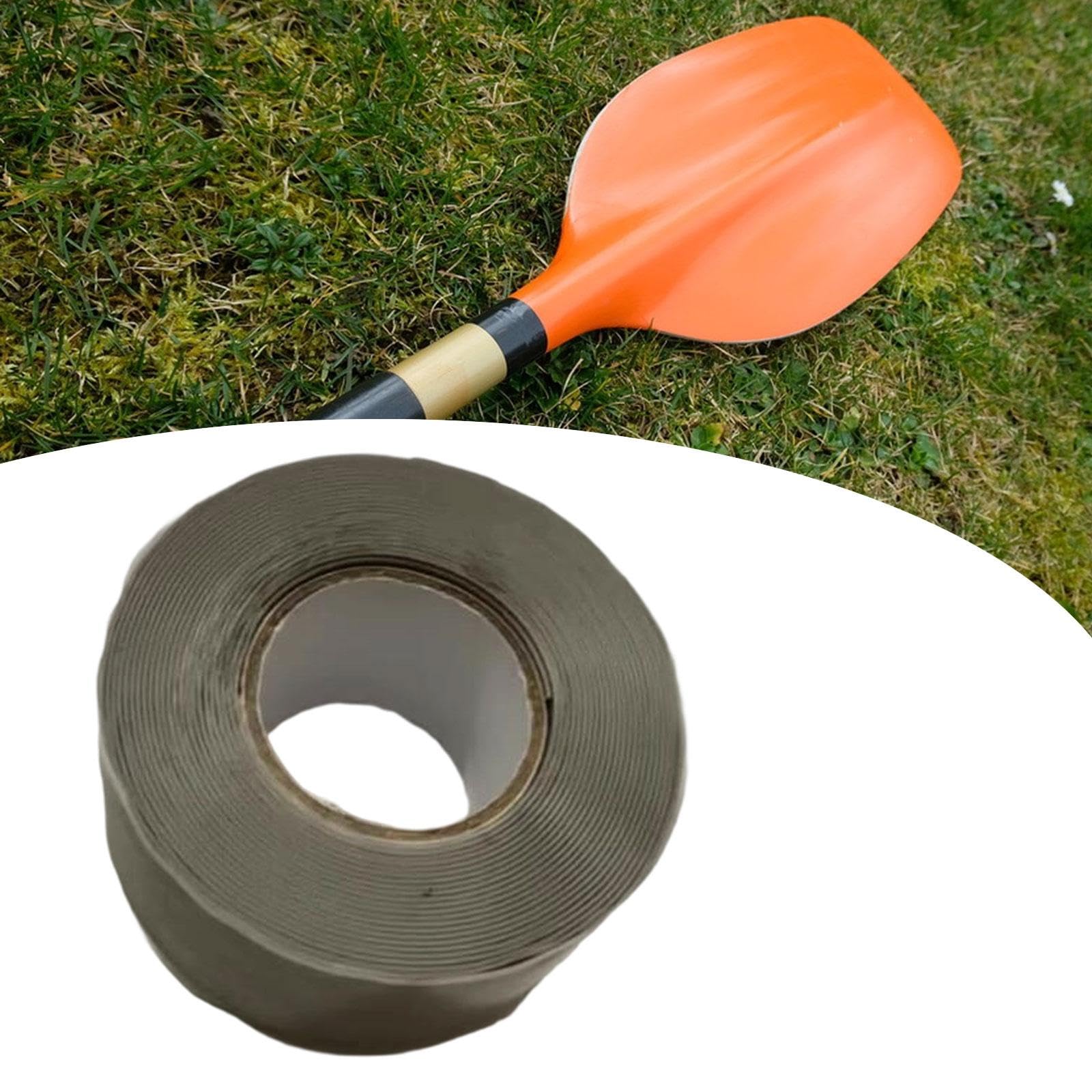 Menolana Kayak Paddle Grip Tape Handlebar Tape Multifunctional 10 ft Waterproof Wrap Oar Accessories for Kayaking Barbells Sports, Gray