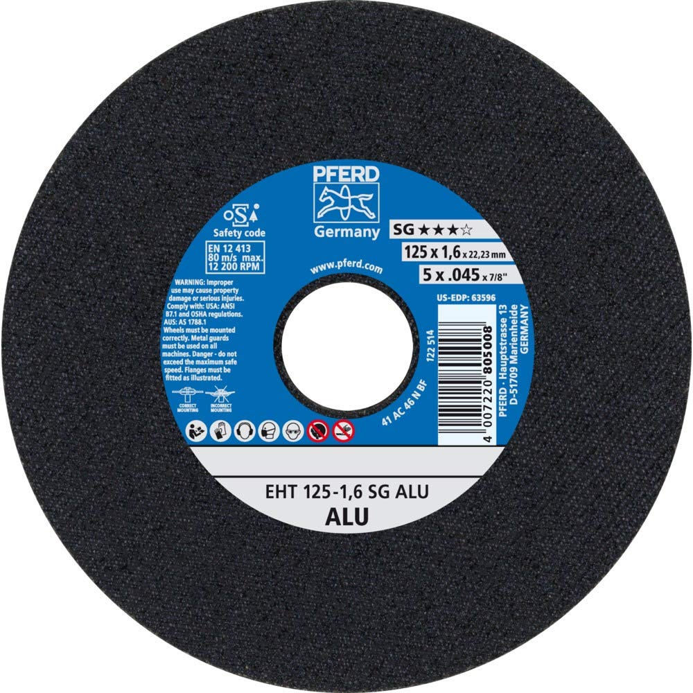 25 discos de corte de Pferd EHT 125-1,6 SG de aluminio. : 61341225