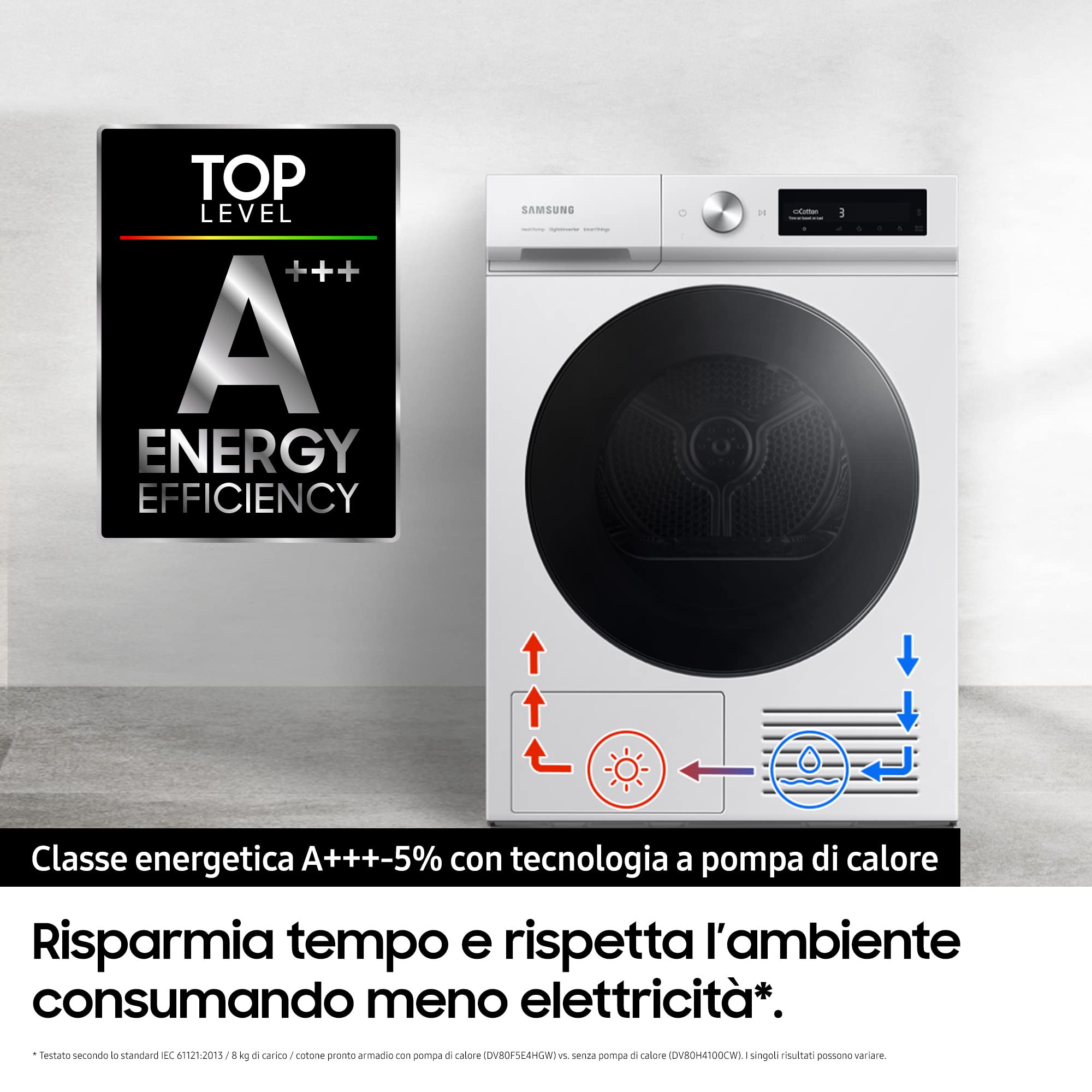 Secadora Samsung DV90BB7445GES3 Clase A+++ 9 kg