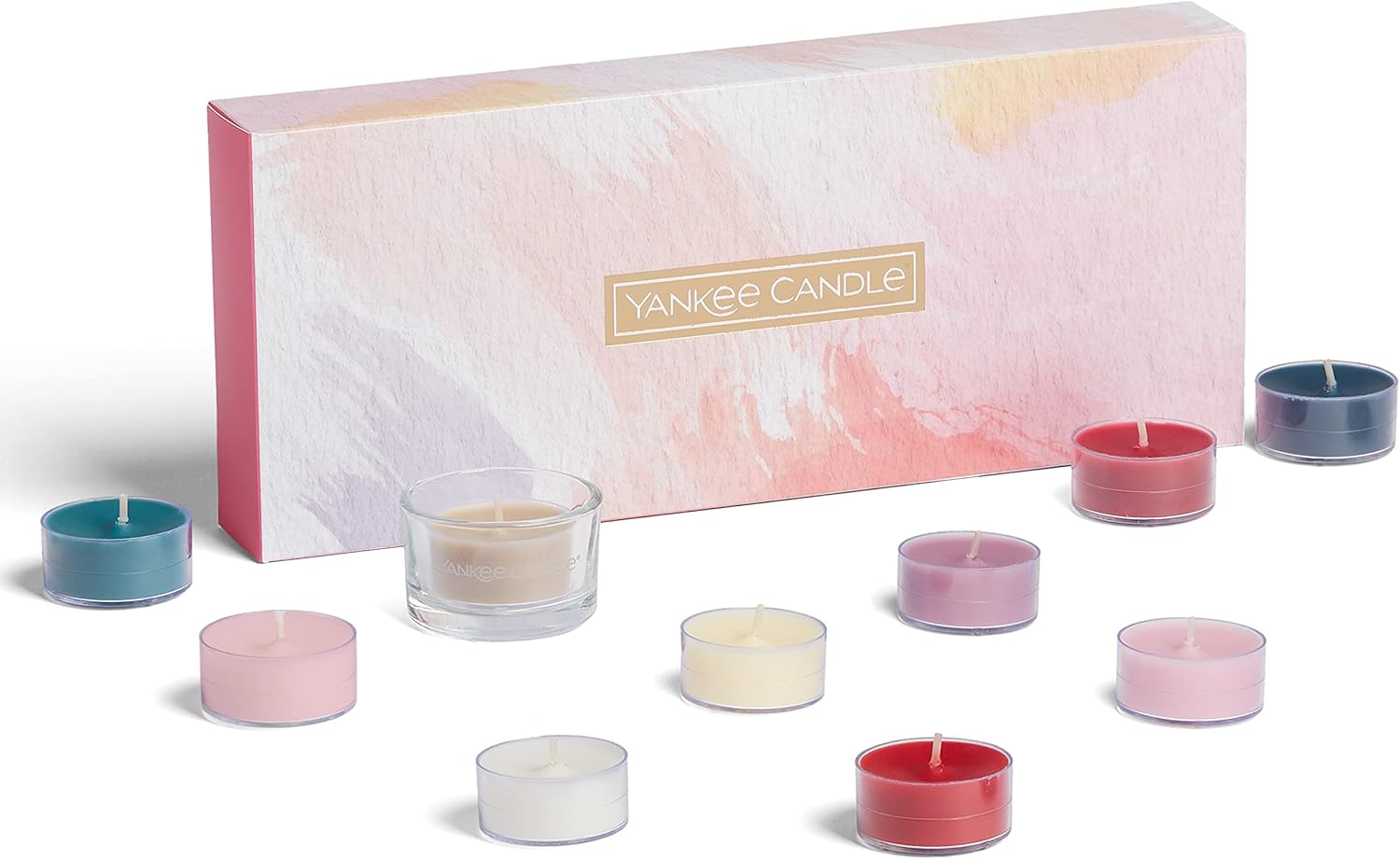 Yankee Candle Gift Set 10 Scented Tea Lights & Holder in Gift Box Art in The Park Collection