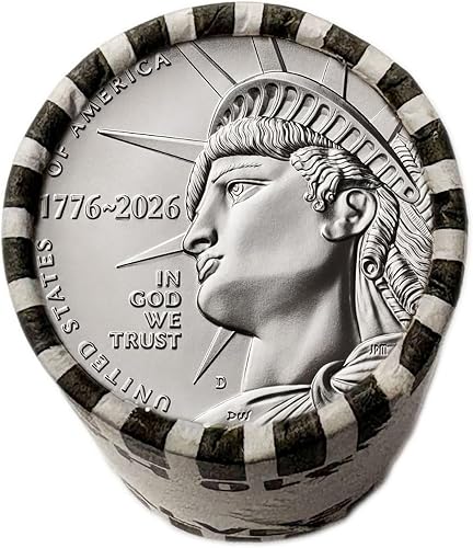 2026 D Enduring Liberty Half Dollar Dual Dated 1776-2026 - 20-Coin Roll Uncirculated - Semiquincentennial Coin Collection SemiQ Uncirculated