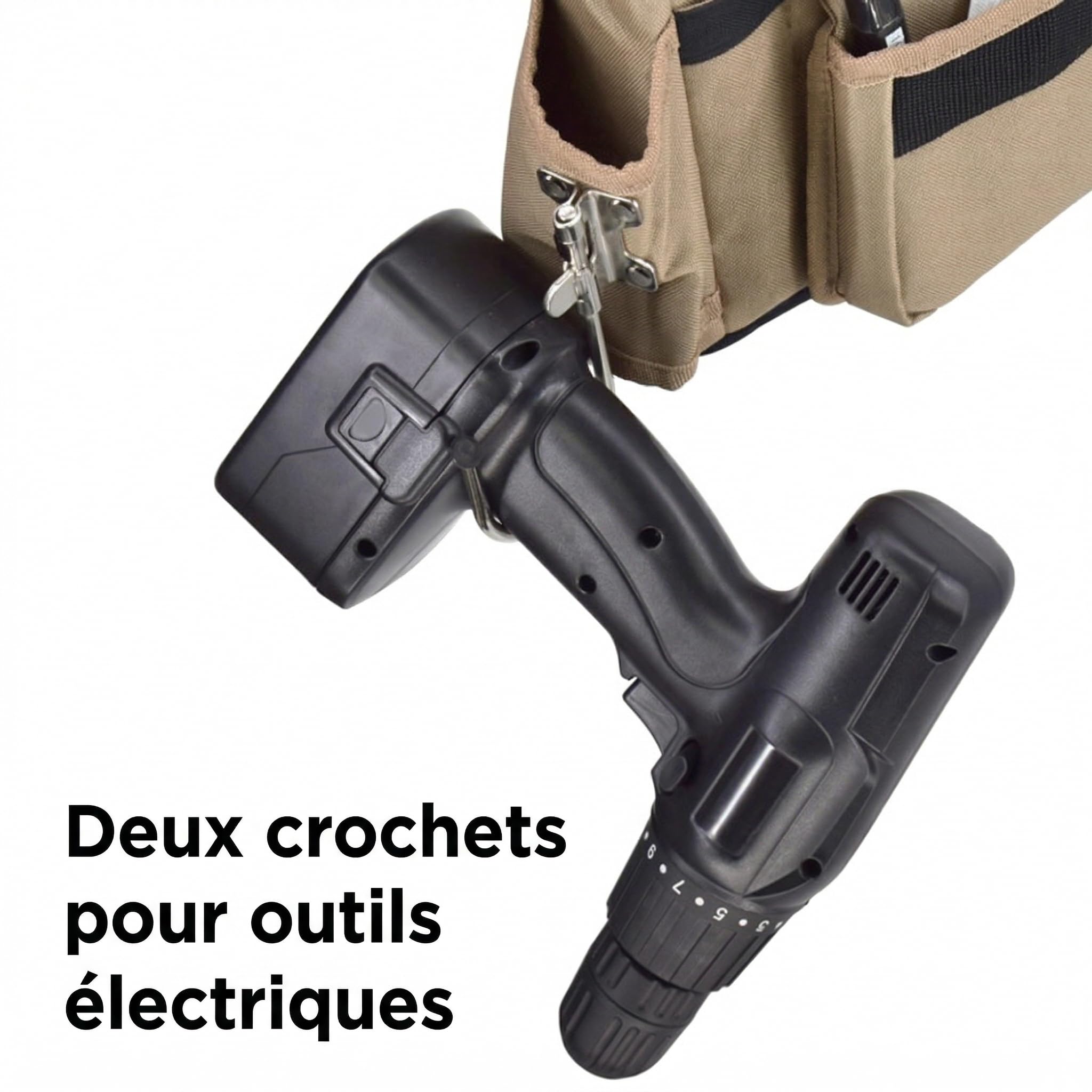 F Fityle Ceinture Porte-Outils avec Bretelles, Ceinture Porte-Outils en Oxford avec Multi-Poches, Sac de Travail Utilitaire Respirant, Organisateur d'Outils pour Travaux Extérieurs,Plomberie et Jardin