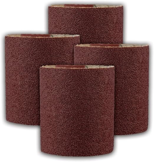 King Arthur's Tools Drum Sanding Sleeves 4-Pack of 80 Grit Fits Inflatable Drum Sander for Use with Guinevere Sanding Systems