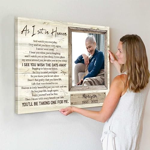 Miniatura 8 de Benicee Shop Regalo conmemorativo personalizado por la pérdida de un ser querido, lienzo con imagen, en memoria, un regalo, regalos para padre,