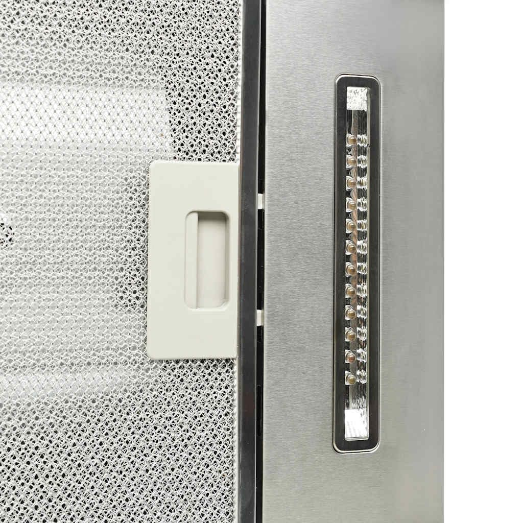 vidaXL Insel-Dunstabzugshaube 90 cm Edelstahl 756 m³/h LED