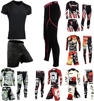 Amazon Co Jp Roar Mma ラッシュガード ブラジリアン柔術ショーツセット メンズ レディース ファイトウェア ムエタイ グラップリング トレーニング ファッション