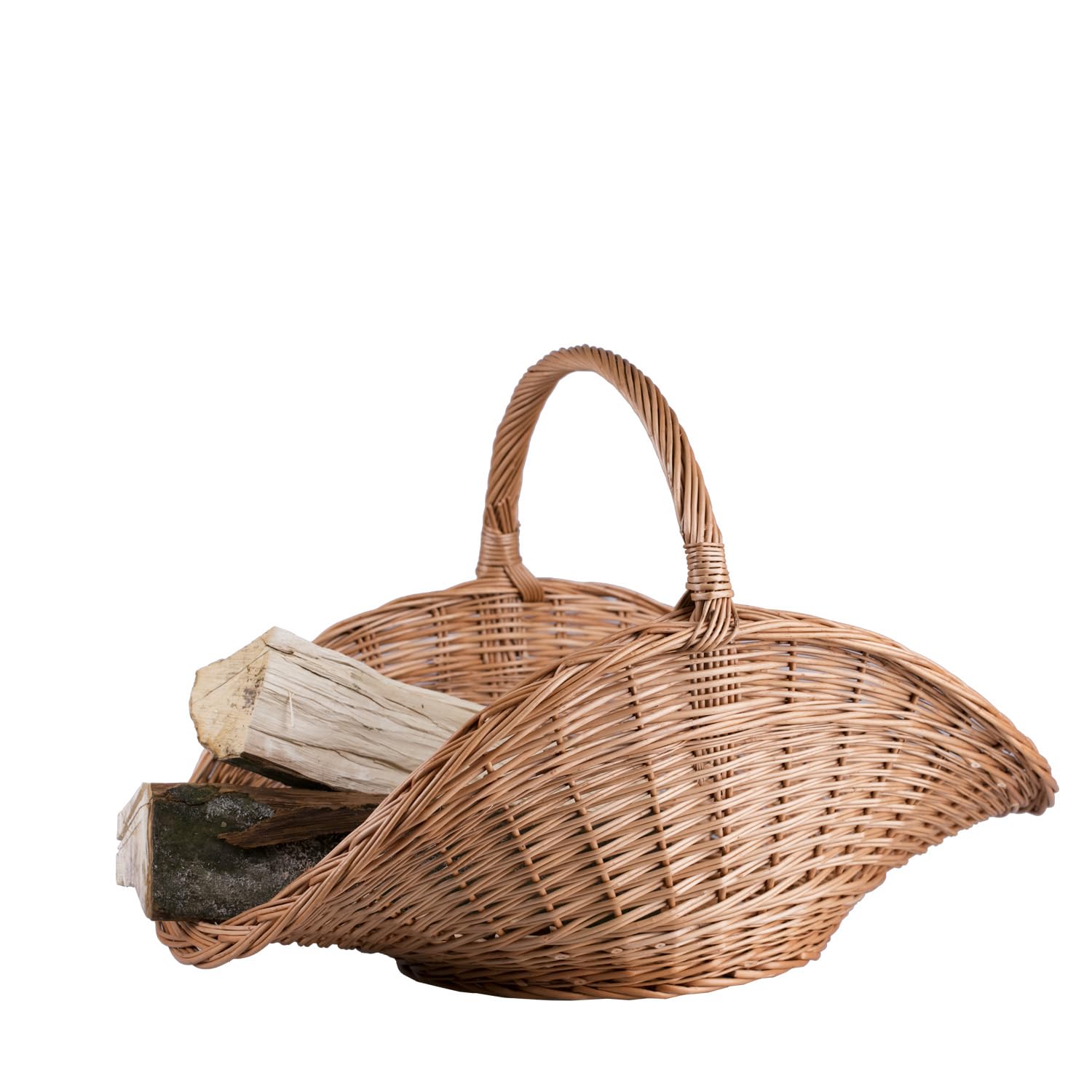 Cesta Portalegna da Interno in Vimini Porta Legna da Interni Fatto a Mano Cesta in Vimini per Legno Cestino per tronchi Ceste per Legna da Interno
