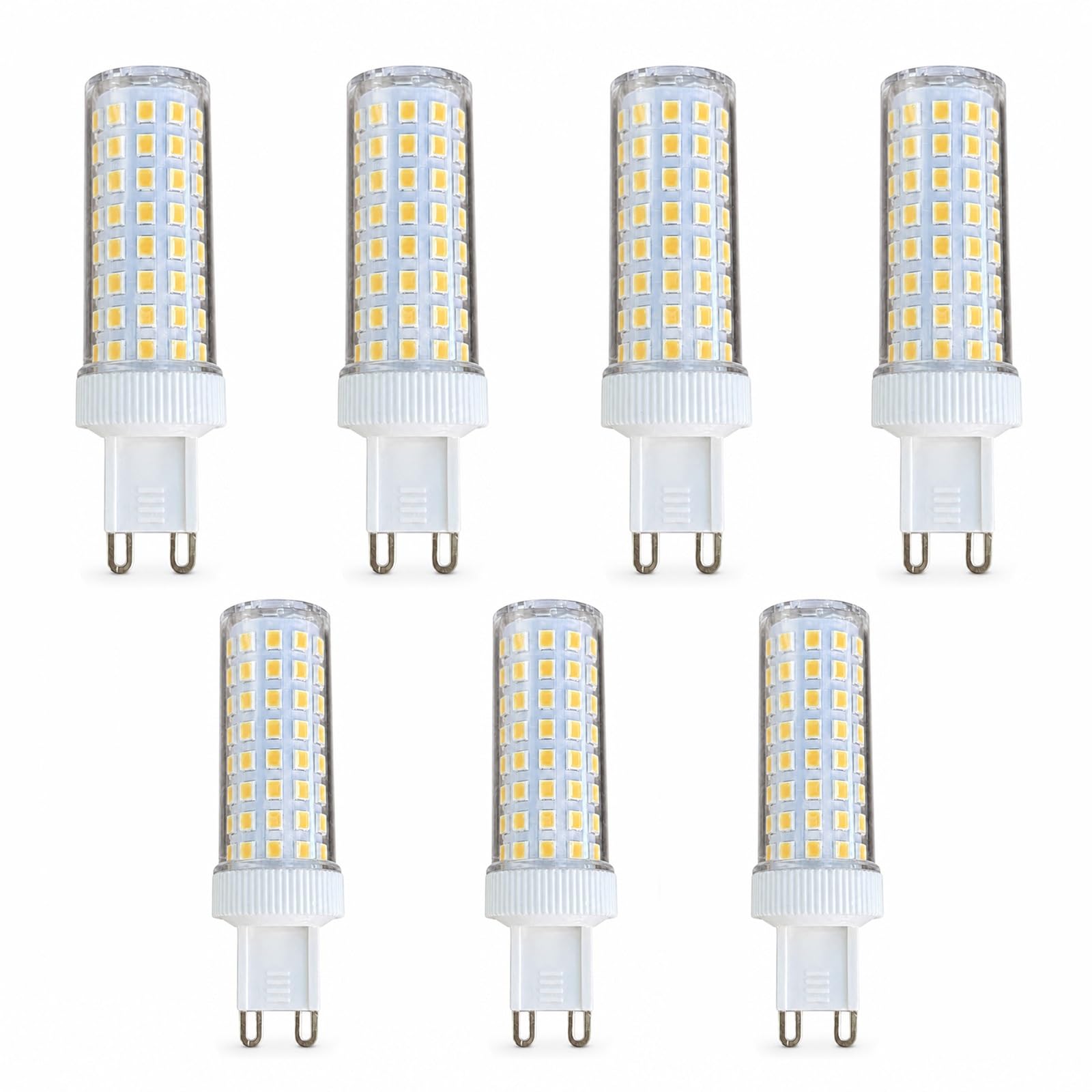 Lampadine LED G9 Mais,18W eq 140W,Bianco caldo 3000K,220-240V,CRI>95,Alta lum,Senza sfar,Per applique murale lampadario sosp,Non dimmabile,Confezione da 7