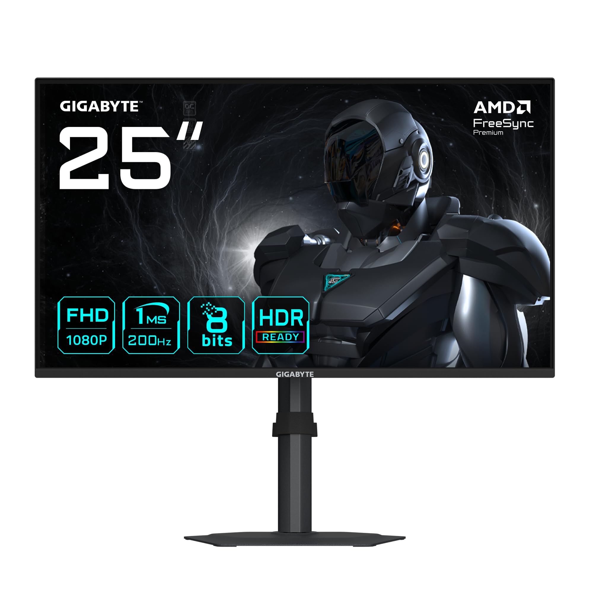 Gigabyte G25F2 24,5" monitor gamingowy FHD - 1920 x 1080, 200 Hz, 1ms, 300 CD/m², DisplayHDR 10, HDMI 2.0, DisplayPort 1.4