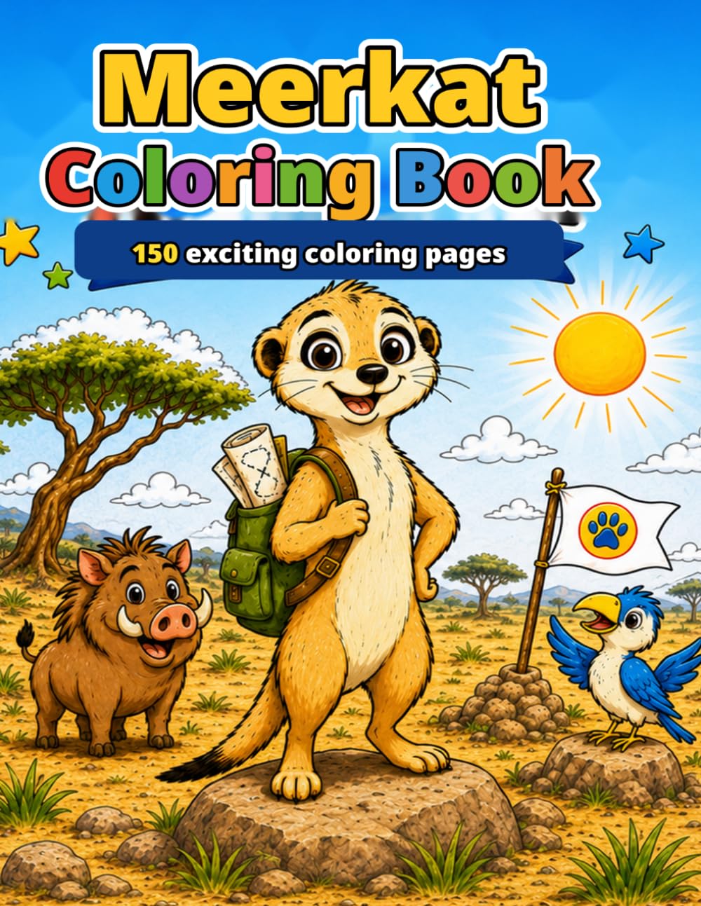 Meerkat Coloring Book