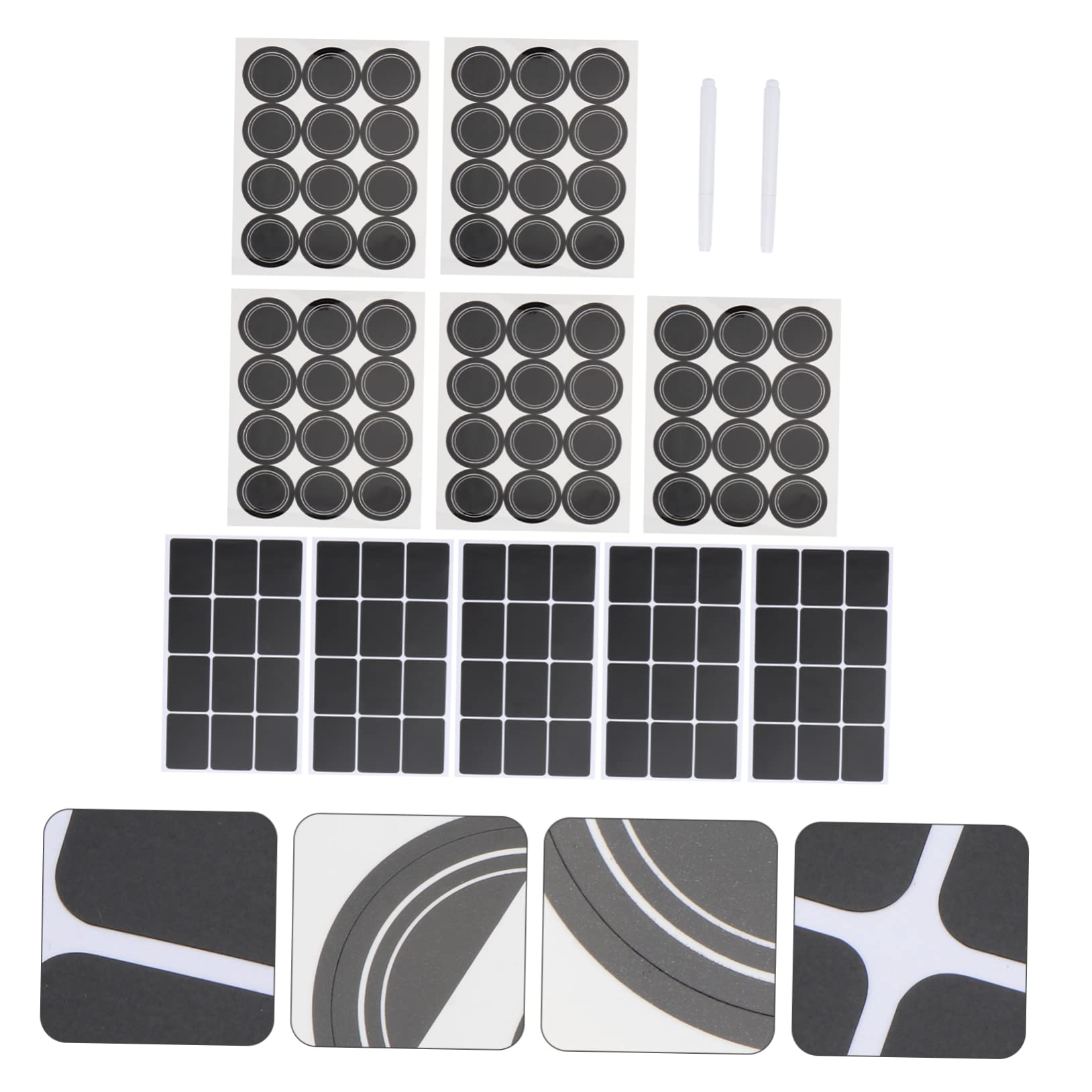 Lurrose 3sets Etichette Adesive Riutilizzabili Per Bottiglie e Contenitori Etichette Impermeabili e Lavabili Design e Cancellabile Per e