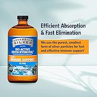 Vista 4 de Sovereign Silver Hidrosol de plata Bio-Active para apoyo inmunológico - Plata coloidal - 10 ppm, 4oz (4.0 fl oz) - Gotero