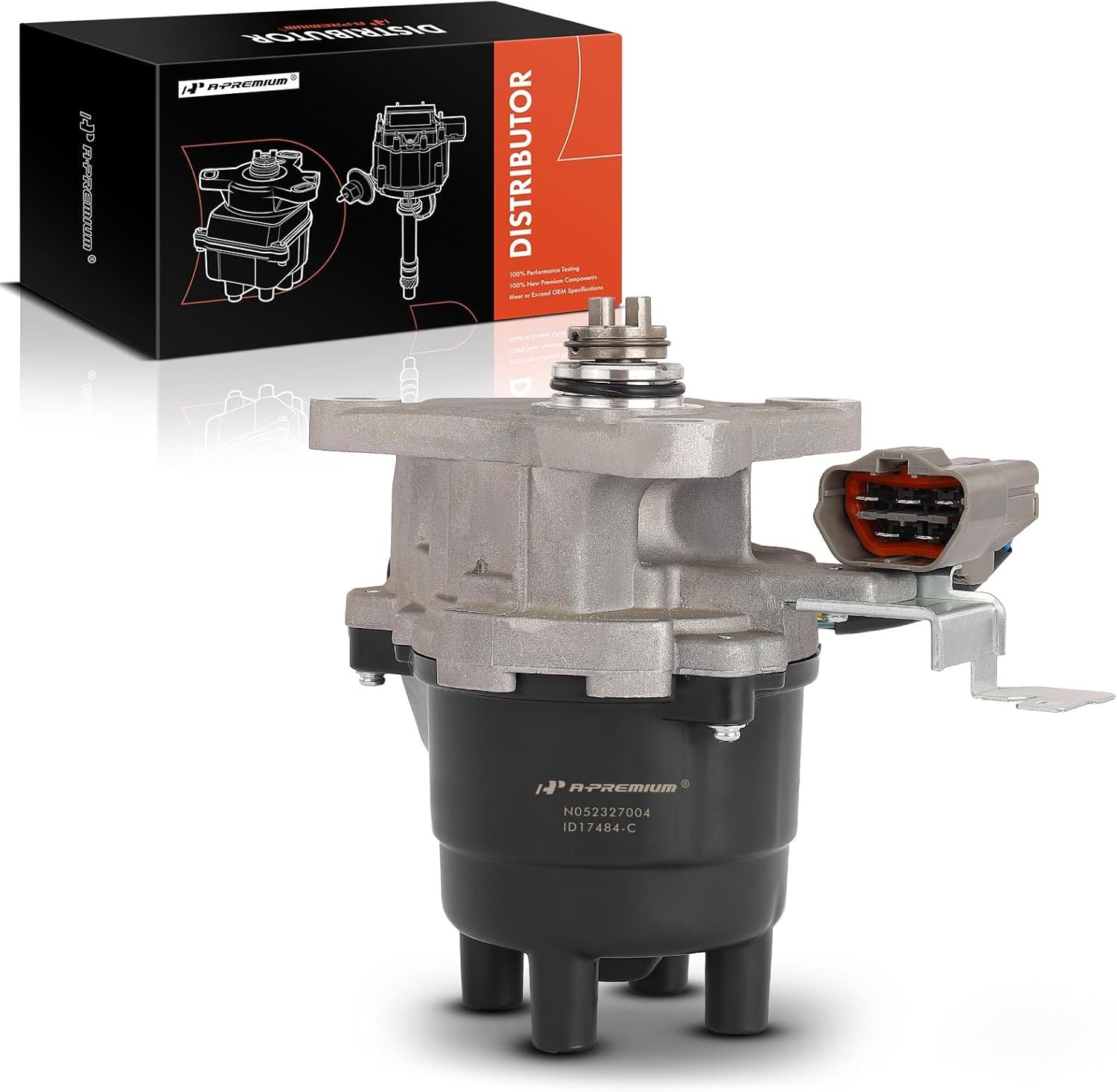 A-Premium Ignition Distributor with Cap and Rotor Compatible with Honda Odyssey 1996-1997 & Isuzu Oasis 1996-1997, 2.2L