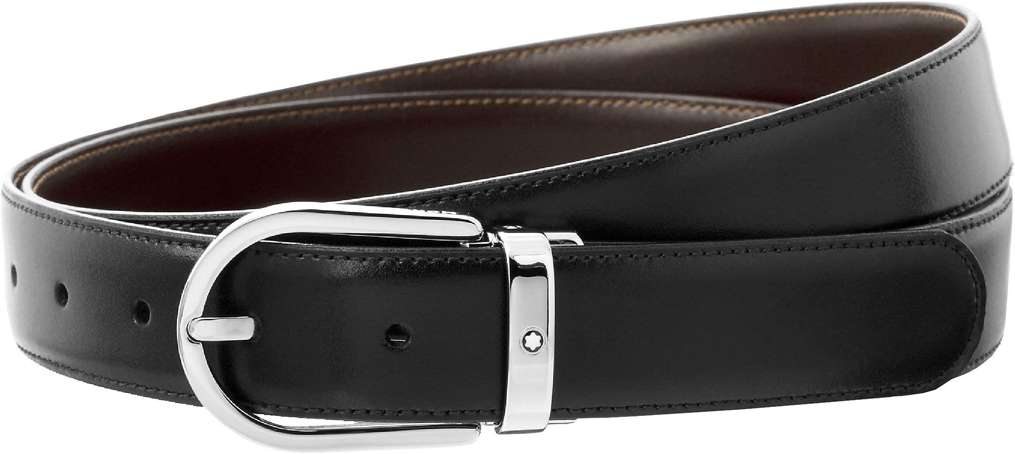 Mont Blanc 'Casual Line' Men's Reversible Belt - 38157, Black, Adult