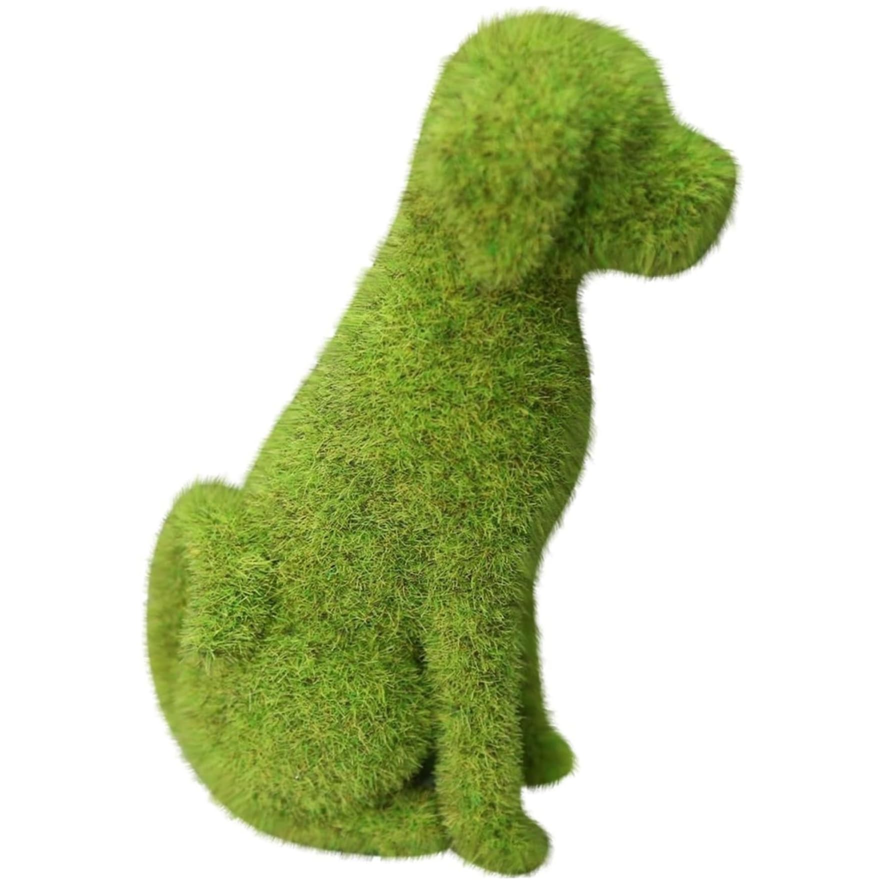 Statue de chien floqué deco jardin sans entretien figurine chiot résistant