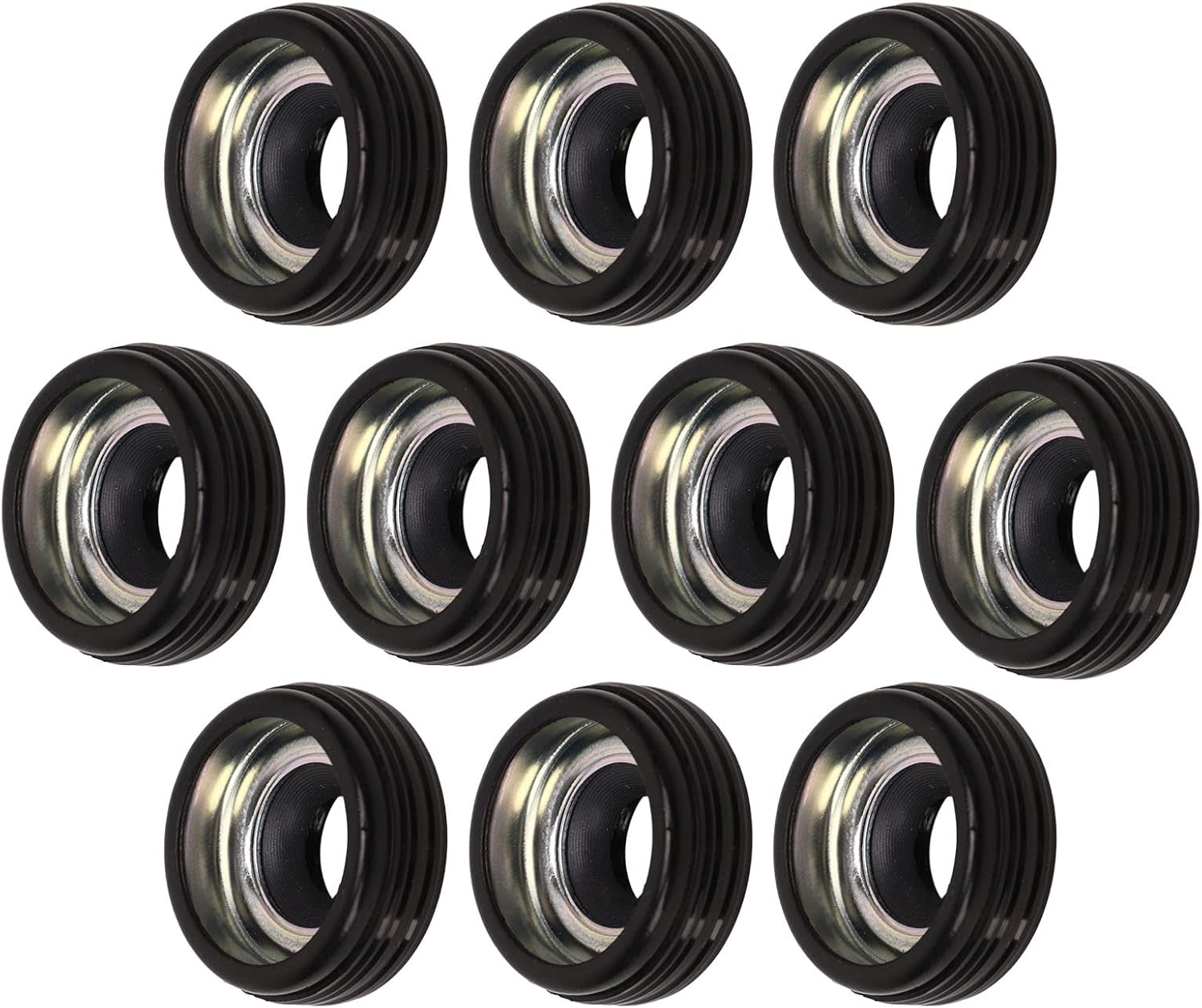 10 Pcs AC Compressor Shaft Seal Kit, Rubber Air Conditioning Shaft Lip Seal for 10PA AC Compressor, Oil and Anti Aging Replacement Seals with Premium Durability