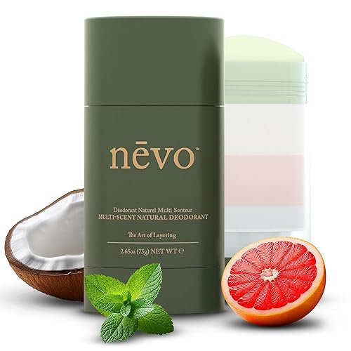 Miniatura 1 de Nevo Desodorante en barra Multi Scent con capas  Desodorante sin aluminio para mujeres y hombres  Todo natural, orgánico, vegano, no tóxico  Aceite