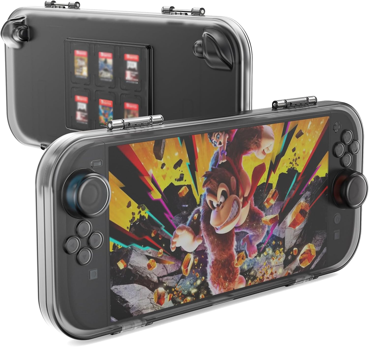 Gagaking Carrying Storage Case for Nintendo Switch 2 2025,Portable Travel Protective Cover with 6 Game Card Slots,Durable PC Material Ultra-Slim Snap Closure