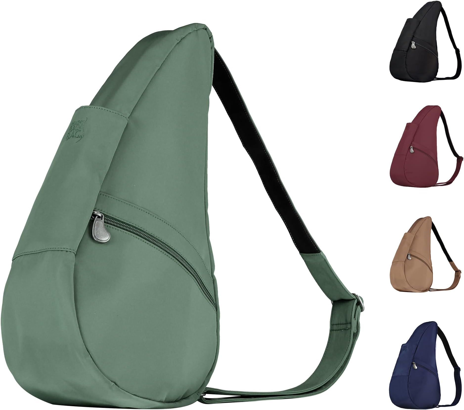 19" Microfiber Healthy Back Bag Ergonomic Crossbody Sling for Everyday Use, Travel & Walking Comfort