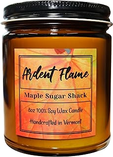 Candles | Vermont Maple Sugar Shack | 100% Natural Soy Wax Candle for Home Decor | Highly Scented | Premium Fragrance | Handmade in Vermont, USA | 8 oz | Long Lasting | Great Gift