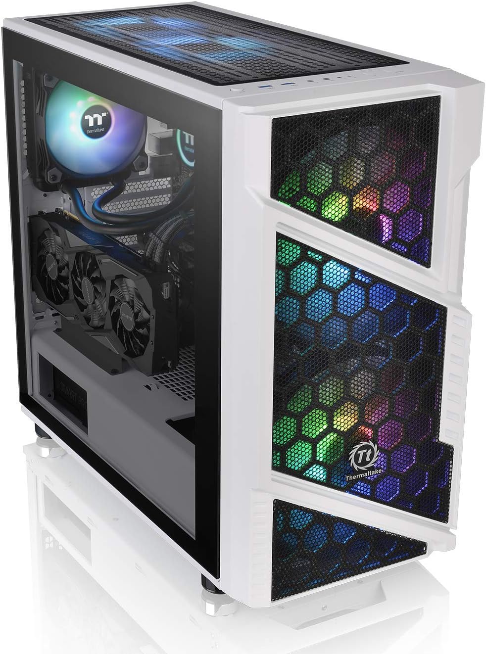 Best Deal Thermaltake Commander C31 Snow Motherboard Sync ARGB ATX Mid Tower Computer Chassis with 2 200mm ARGB 5V Motherboard Sync RGB Front Fans + 1 120mm Rear Black Fan Pre-Installed CA-1N2-00M6WN-00