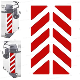 2pcs RIFRANGENTI ADESIVI compatibili con VALIGIE LATERALI GIVI Trekker Outback 37L 48L (Red 030)
