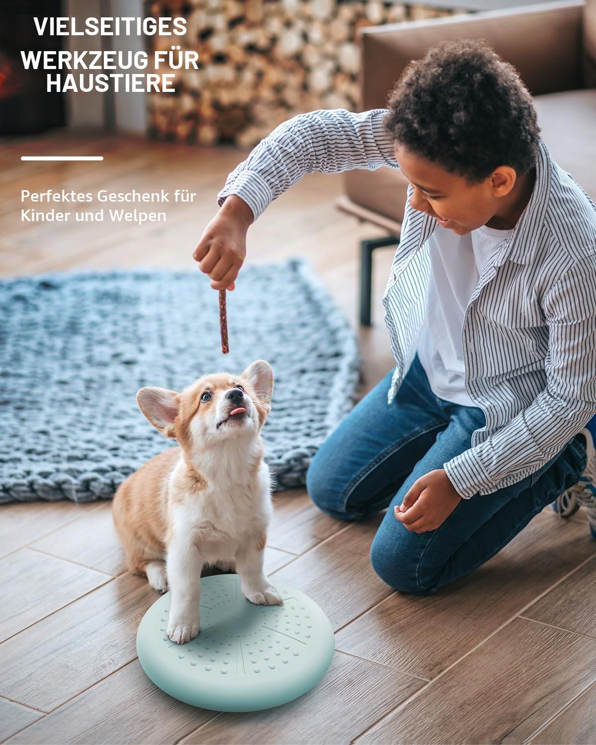 PhysKcal Ø33 cm Balance Kissen, Stabilitätskissen mit Pumpe und Übung | Für Erwachsene und Kinder mit ADHS，Wackel-Stabilitätskissen, Sensorische Kissen für Physiotherapie, Rumpfkraft und Stabilität