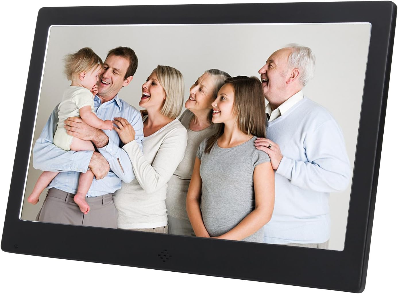 10 Inch Digital Photo Frame Metal Frame Electronic Picture Frame High Definition(720P) Video/Audio Player LCD Display 1024x600 USB/SD/MS/MMC Slot Support,with Wireless Remote Control(Black)
