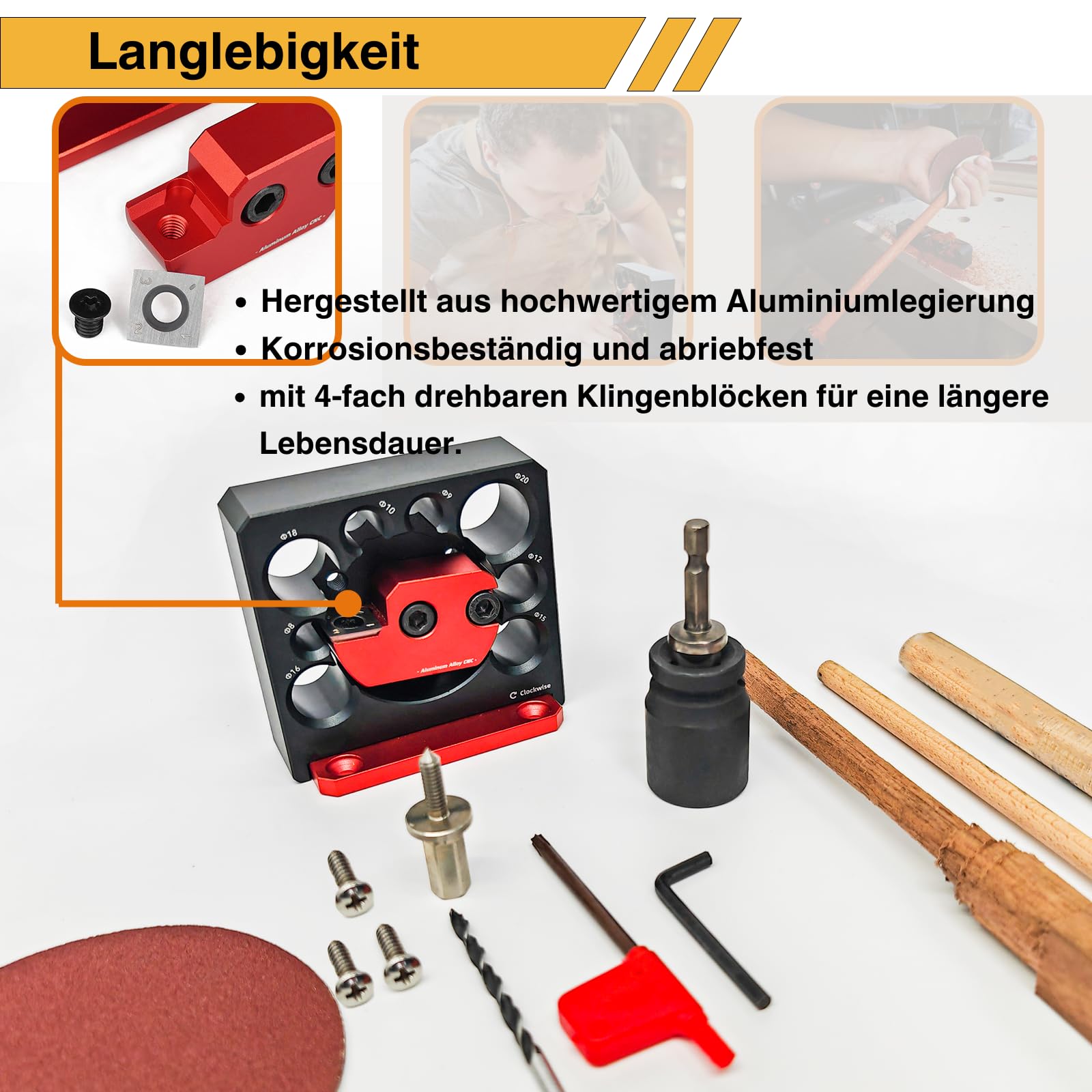 Dowel Maker, Adjustable Dübel Jig Holzdübel und Rundstab-Macher