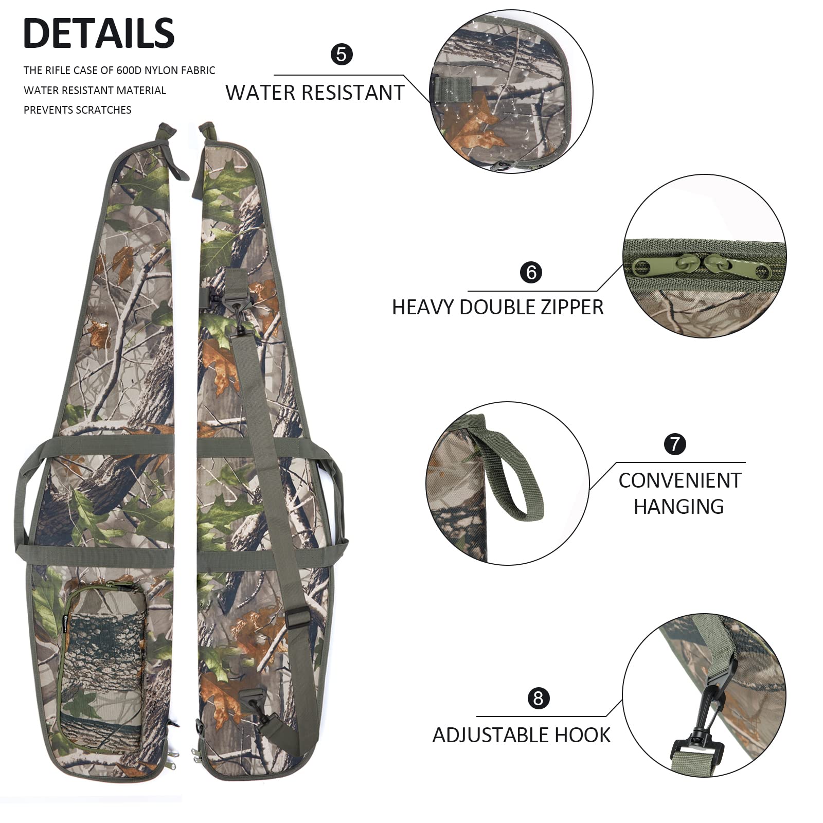 AUMTISC Fundas Blandas para Rifle, Bolsa para Rifle de Aire, Bolsa Acolchada para Almacenamiento de Escopeta, Bolsa para Rifles con Alcance