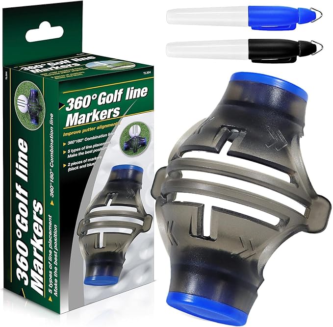 Vesone 360° Golf Marker, High Precision Golf Ball Stencil, 360Degree