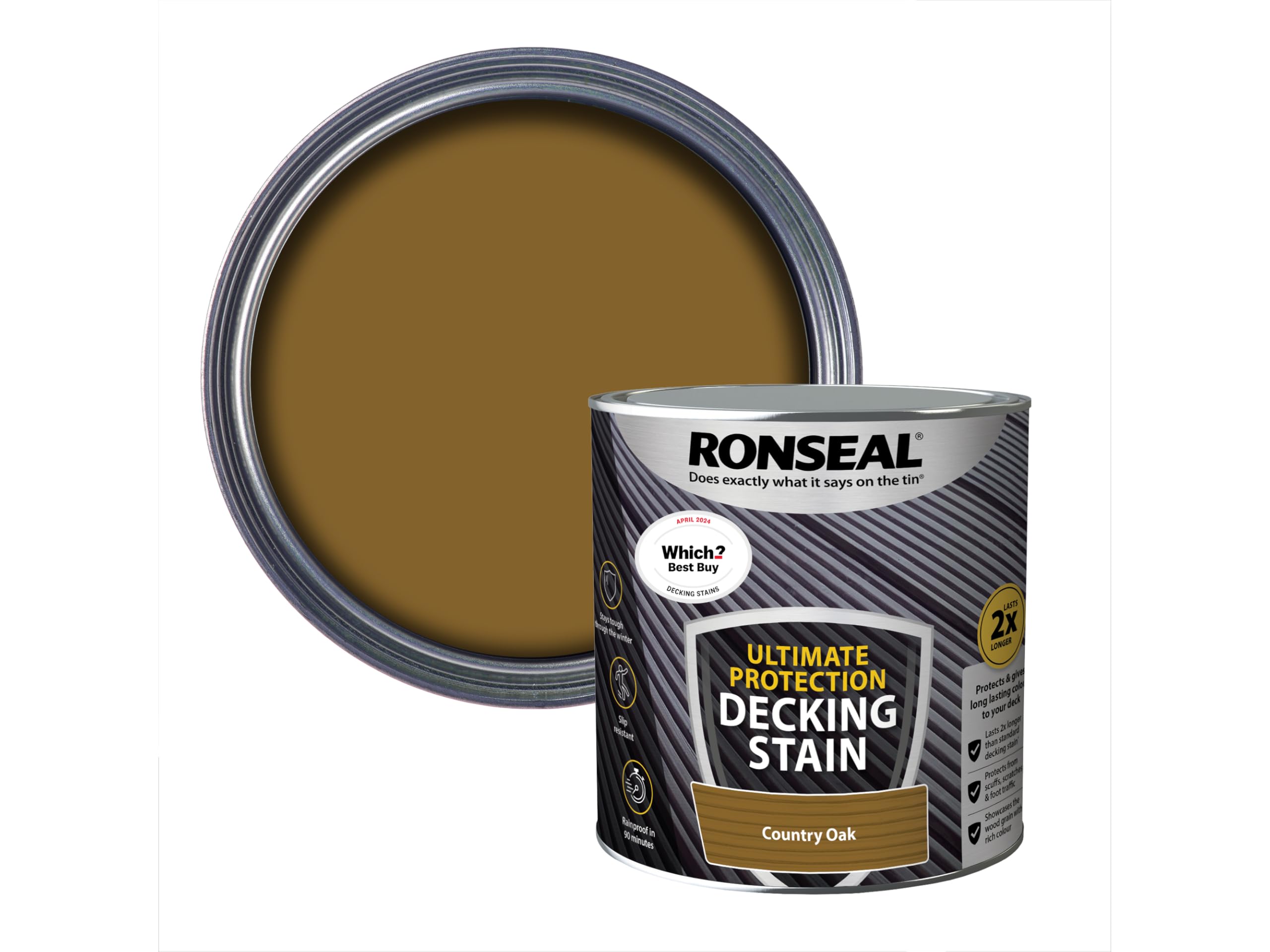 Ronseal Country Oak Ultimate Decking Stain 2.5L, Paint