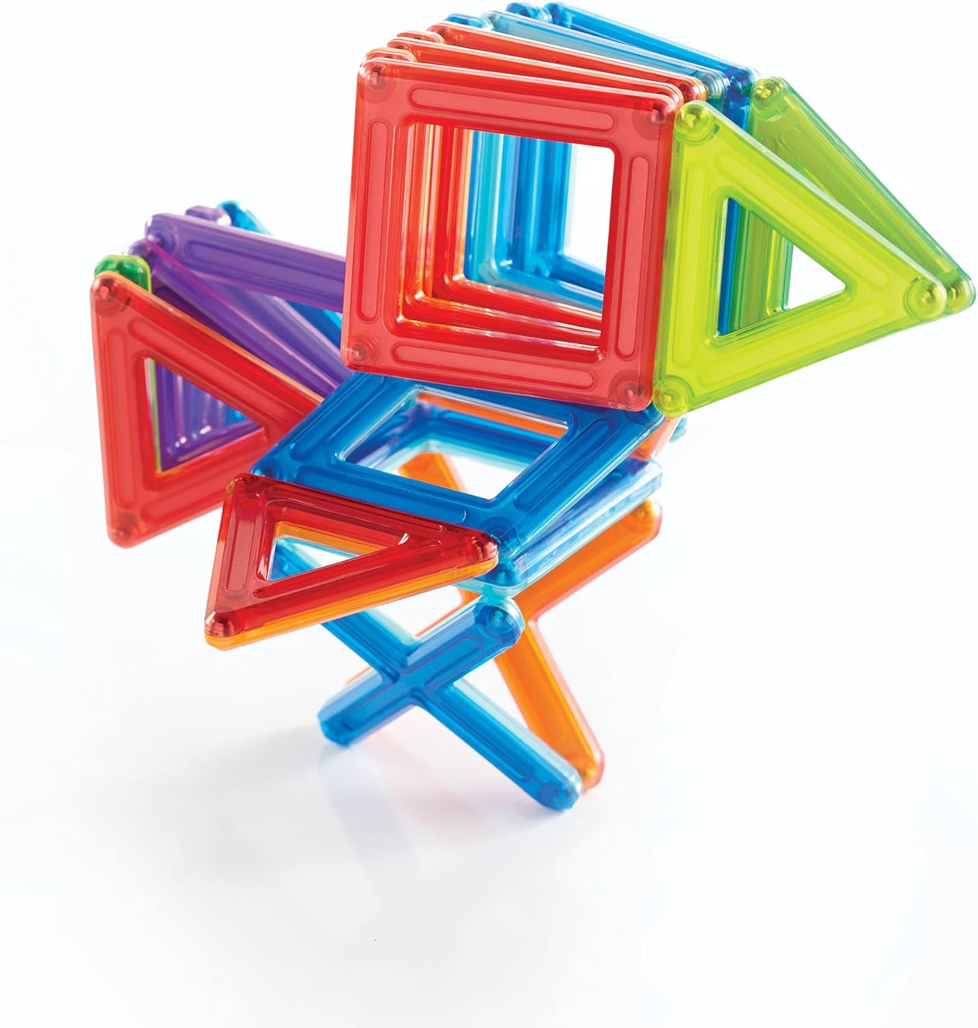 Guidecraft PowerClix Frames Magnetic Building Toys Set - 48 Piece, Stem Skills Development Toy